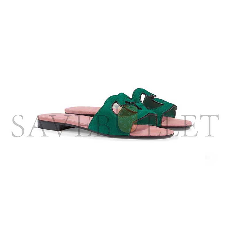 GUCCI WOMEN'S INTERLOCKING G CUT-OUT SLIDE SANDAL 694451